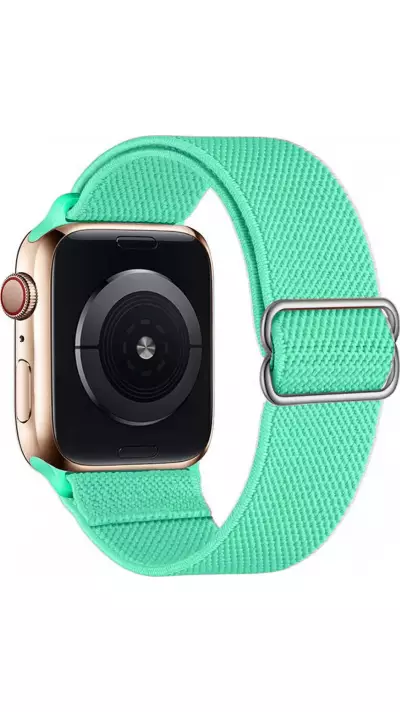 Sportliches elastisches Nylonband, verstellbar, weich, waschbar - Türkis - Apple Watch 38/40/41/42 mm