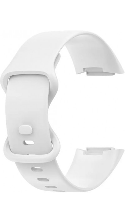 Silikonarmband Fitbit Charge 5 / 6 - Grösse S - Weiss - Fitbit Charge 5 / 6