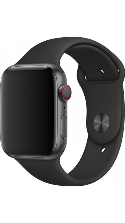 Silikon Sport Armband schwarz - Apple Watch 44/45/46/49 mm