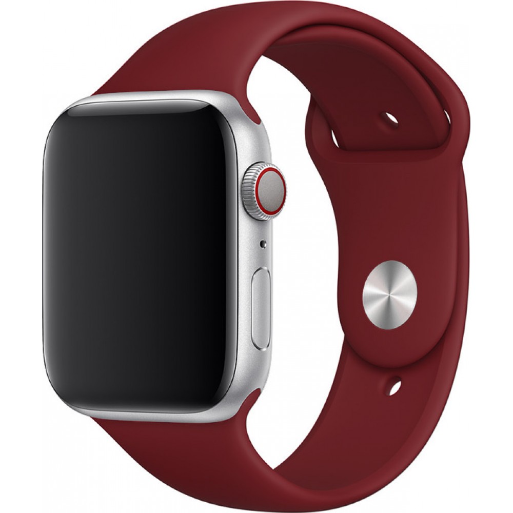 Silikon Sport Armband Roter Burgunder - Apple Watch 44/45/46/49 mm