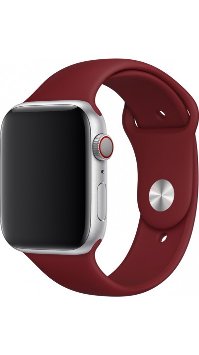 Silikon Sport Armband Roter Burgunder - Apple Watch 44/45/46/49 mm