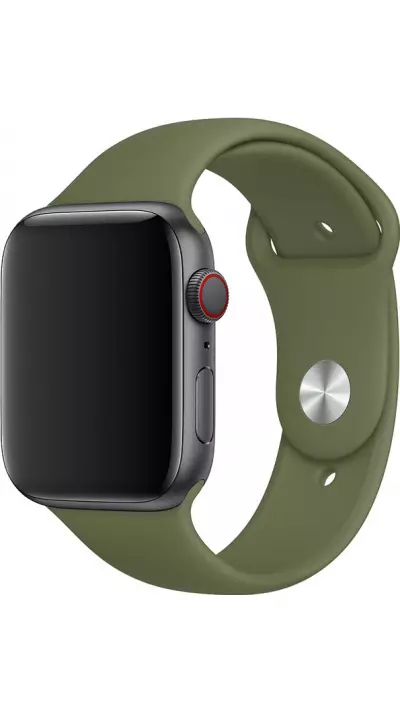 Silikon Sport Armband grünes Khaki - Apple Watch 38/40/41/42 mm