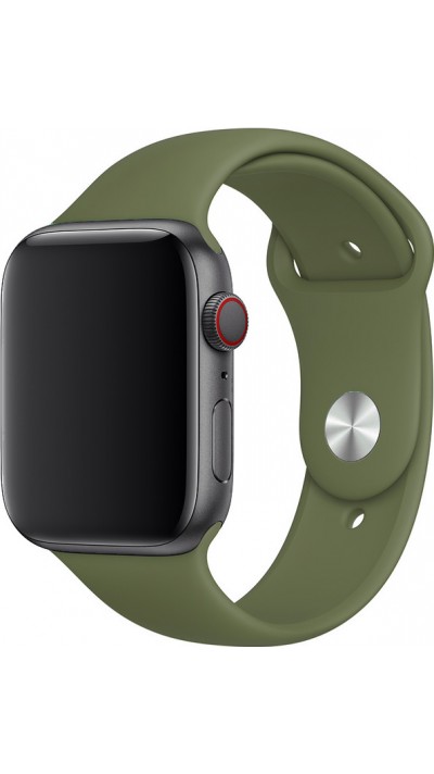 Silikon Sport Armband grünes Khaki - Apple Watch 44/45/46/49 mm