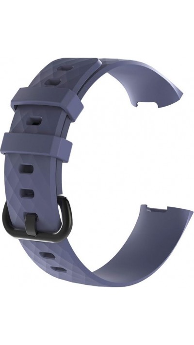 Sportliches Silikon Armband - Grösse L - Dunkelgrau - Fitbit Charge 3 / 4