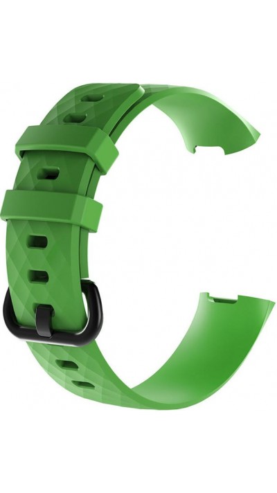 Sportliches Silikon Armband - Grösse L - Grün - Fitbit Charge 3 / 4