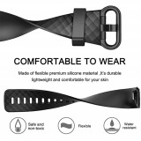 Sportliches Silikon Armband - Grösse S - Dunkelgrau - Fitbit Charge 3 / 4