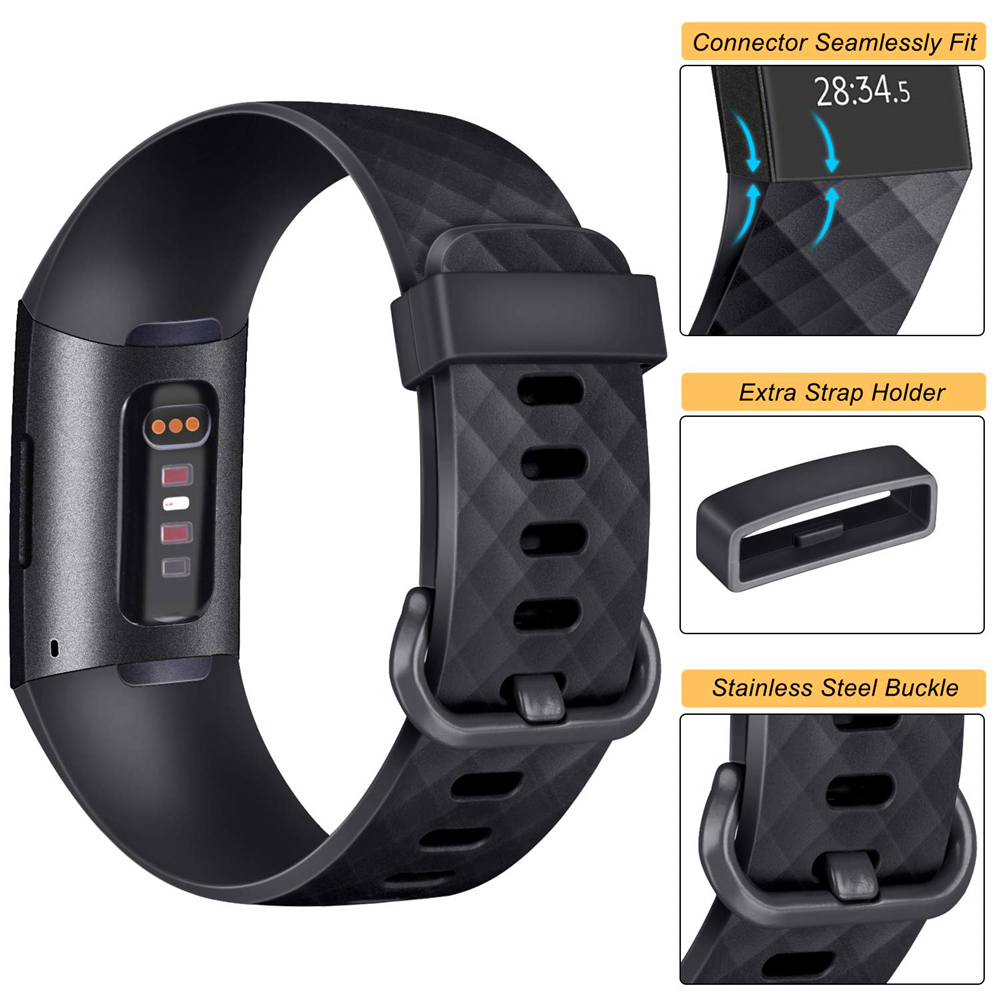 Sportliches Silikon Armband - Grösse S - Violett - Fitbit Charge 3 / 4