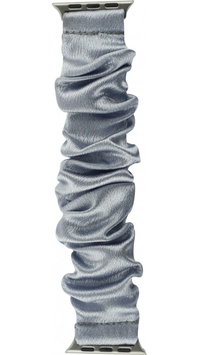 Scrunchie Stoffarmband silber - Apple Watch 44/45/46/49 mm