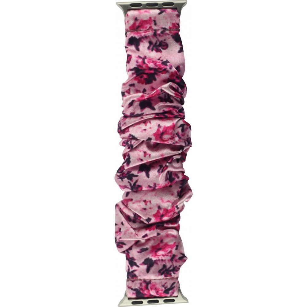 Blumen scrunchies Stoffarmband rosa - Apple Watch 38/40/41/42 mm