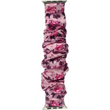 Blumen scrunchies Stoffarmband rosa - Apple Watch 38/40/41/42 mm