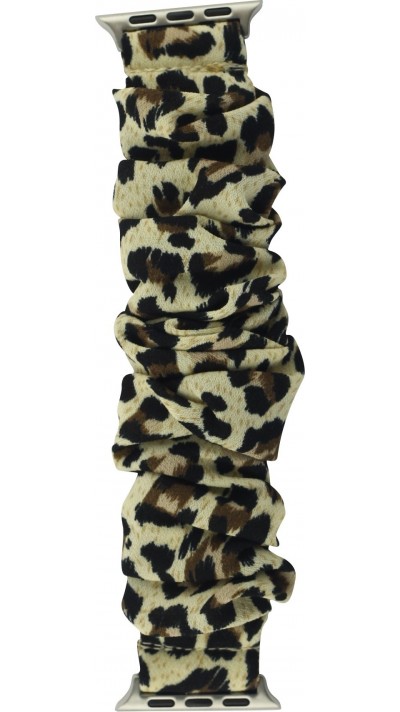 Stoff Ersatz Armband Scrunchie leopard - Apple Watch 44/45/46/49 mm