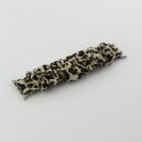 Stoff Ersatz Armband Scrunchie leopard - Apple Watch 38/40/41/42 mm