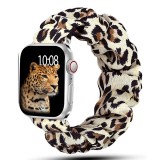 Stoff Ersatz Armband Scrunchie leopard - Apple Watch 38/40/41/42 mm