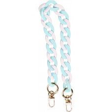 Universalarmband Befestigung für Schale/Gabel Telefon bunte Kette - Blau weiss