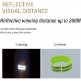2er Set Hochsichtbare Reflektierende Armbänder Nylon Sicherheitsarmbänder für Nachtaktivitäten