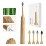 Elektronische Bamboo Zahnbürste eco-friendly inkl. Ladestation + 3 Aufsätze