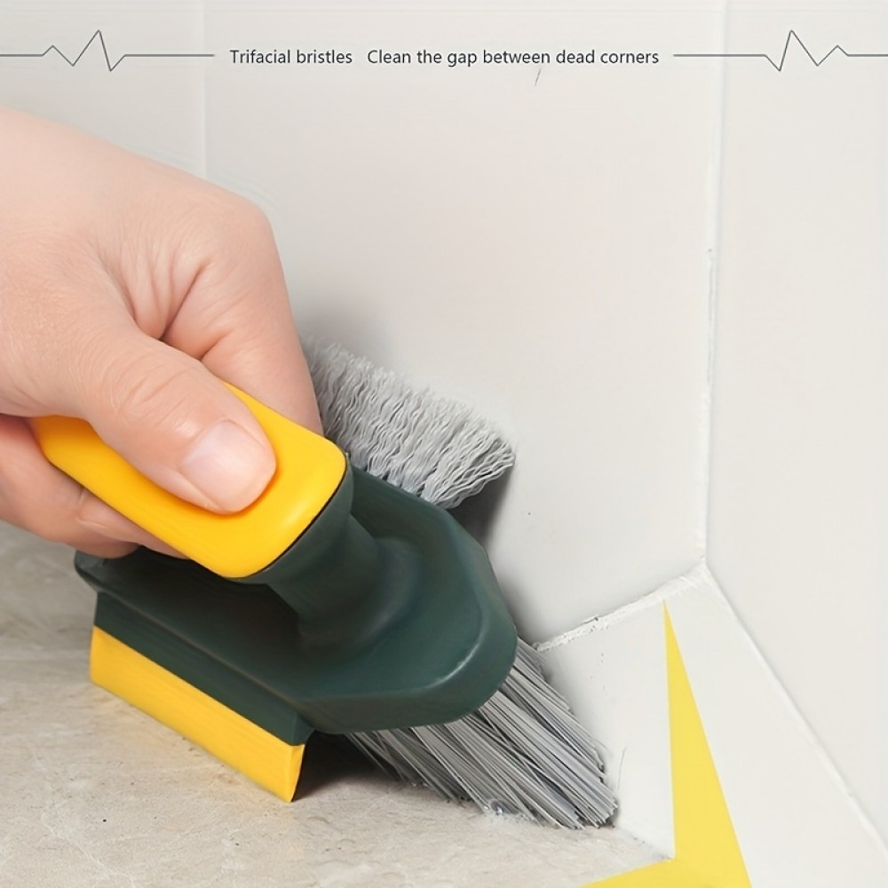 4-in-1 Fenster- und Bodenreinigungsbürste mit praktischem Griff für Küche/WC/Wohnzimmer - Grün
