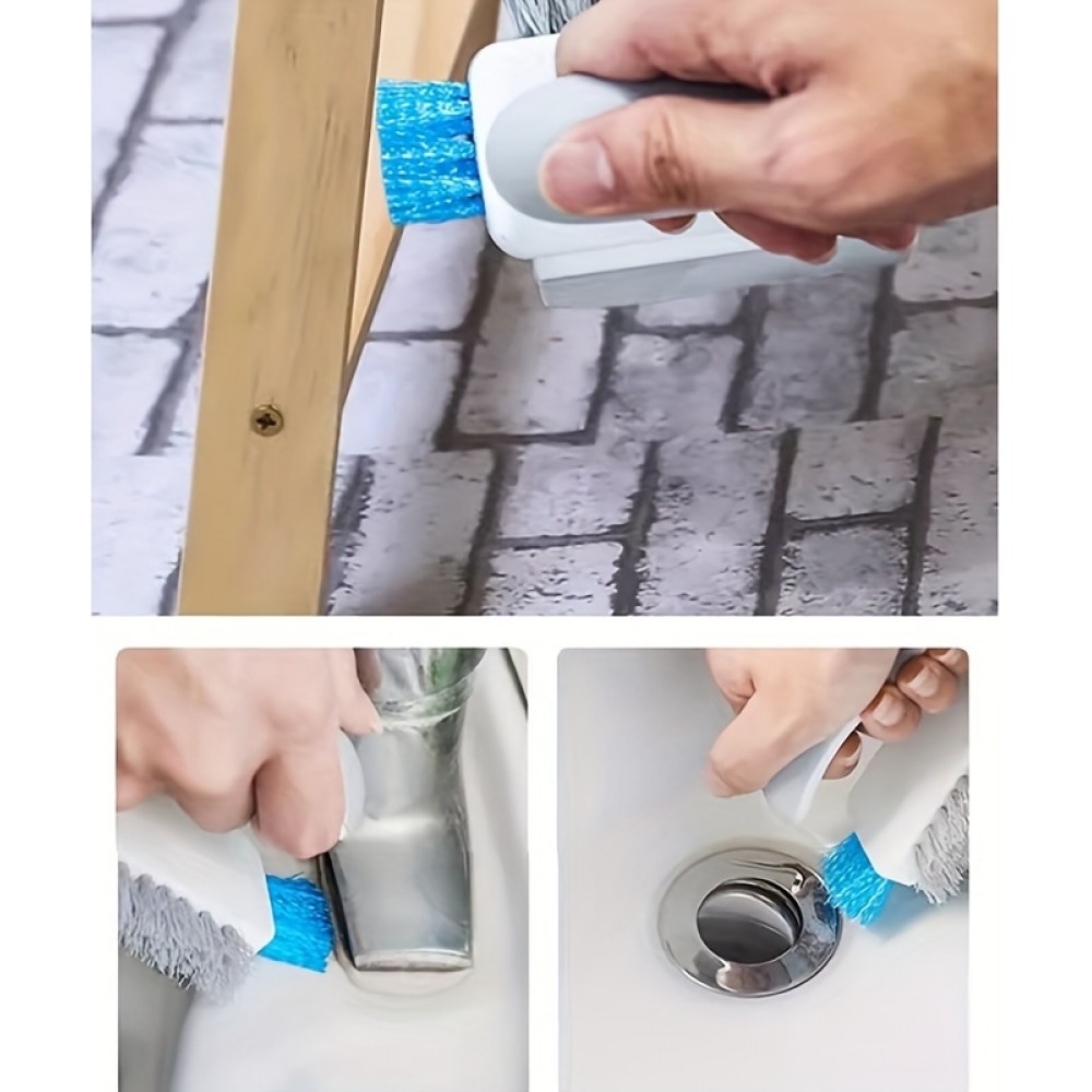 4-in-1 Fenster- und Bodenreinigungsbürste mit praktischem Griff für Küche/WC/Wohnzimmer - Grün