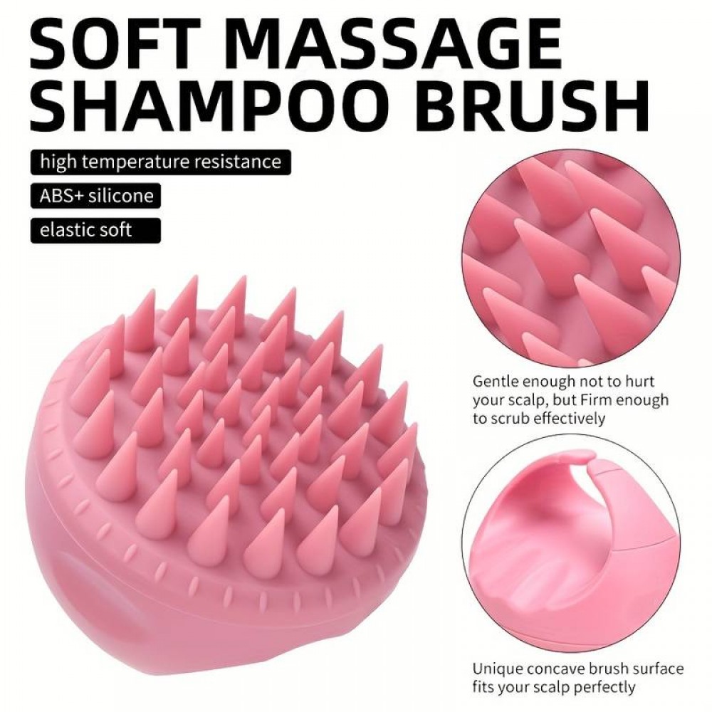 Silikonbürste Kopfhautmassage - Schwarz
