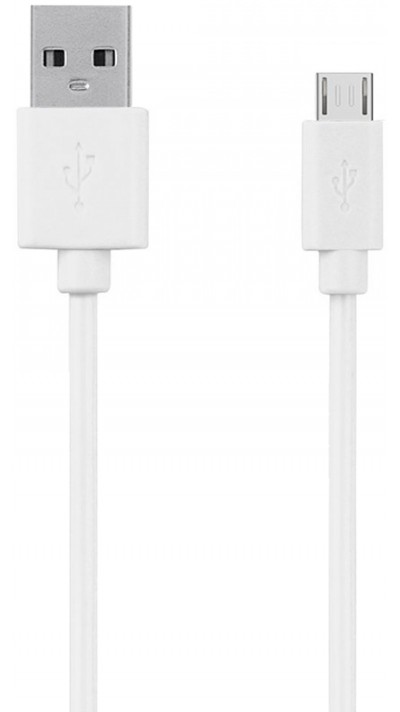 Câble chargeur (30cm) USB-A vers Micro USB - Blanc