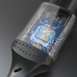 Dudao L3E 3-in-1 Kabel USB-A auf Micro USB + USB-C + Lightning 60W (1,2 m) Schnellladung - Schwarz