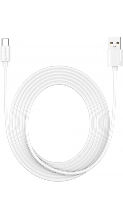 Langes Ladekabel (3 Meter) USB-C auf USB-A - PhoneLook - Weiss