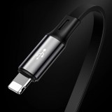 Baseus Golden Loop 3 in 1 ausziehbares Kabel USB - Micro USB / Lightning / USB-C (3.5A) 35cm - 120cm (CAMLT-JH01) - Schwarz