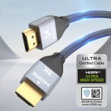 Wozinsky HDMI 2.1 Kabel 8K 60 Hz 48 Gbps / 4K 120 Hz / 2K 144 Hz (1 m) - Silber