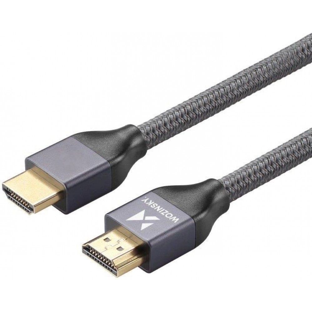 Wozinsky HDMI 2.1 Kabel 8K 60 Hz 48 Gbps / 4K 120 Hz / 2K 144 Hz (1 m) - Silber