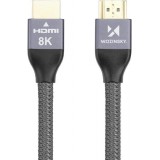 Wozinsky HDMI 2.1 Kabel 8K 60 Hz 48 Gbps / 4K 120 Hz / 2K 144 Hz (1 m) - Silber
