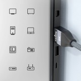 Wozinsky HDMI 2.1 Kabel 8K 60 Hz 48 Gbps / 4K 120 Hz / 2K 144 Hz (1 m) - Silber