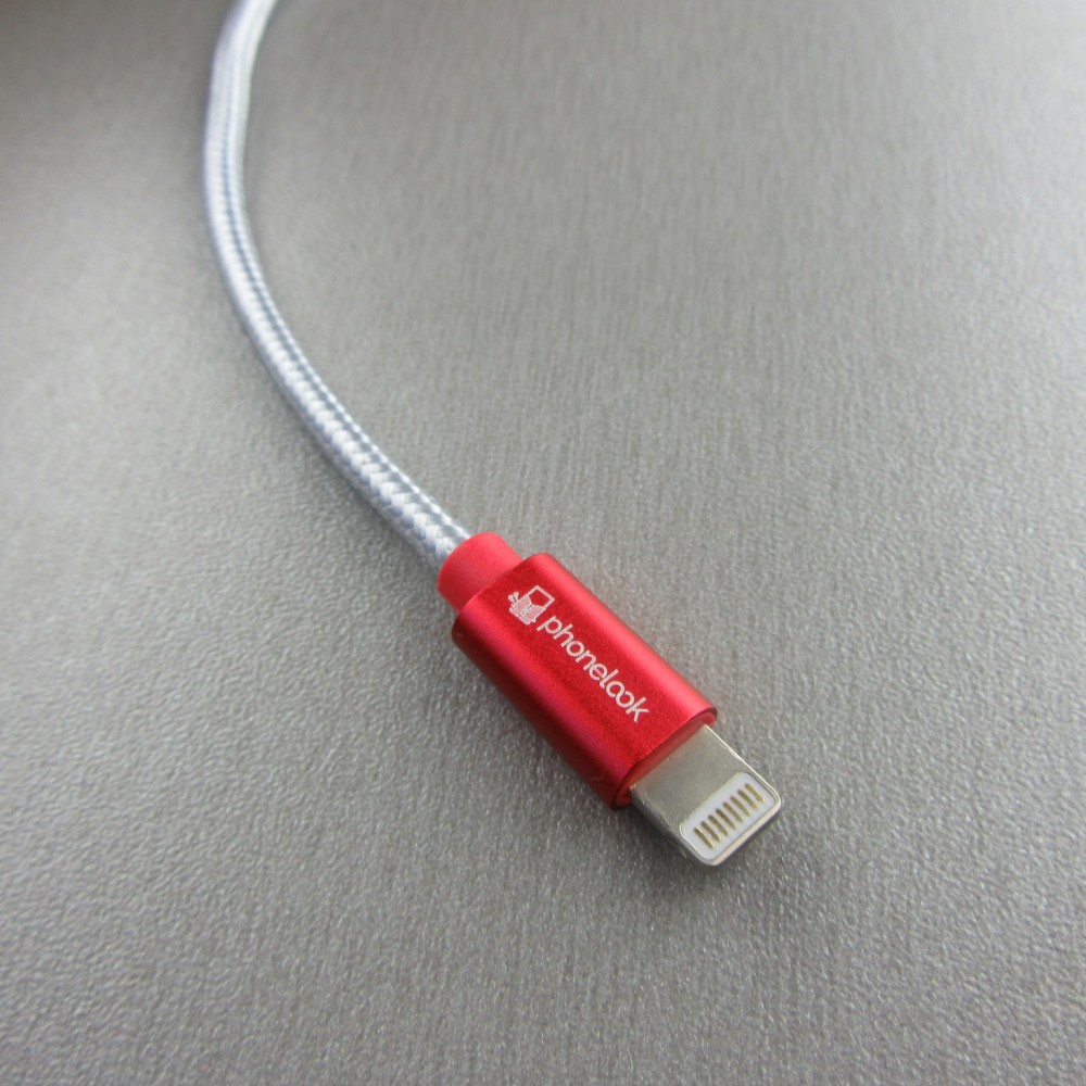 Lightning Kabel (1.5 m) iPhone auf USB - Nylon silber PhoneLook