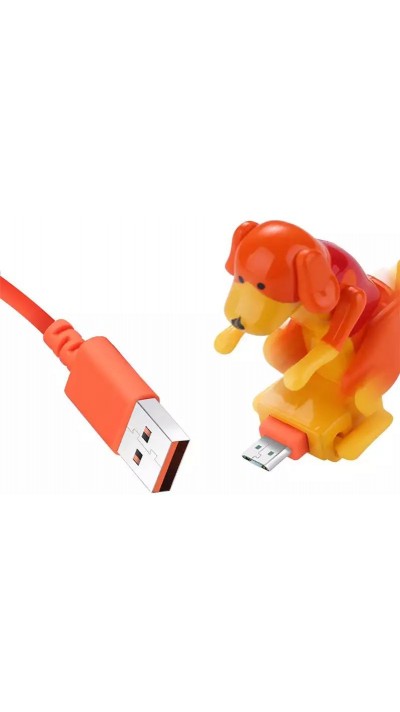 iPhone Lightning Kabel USB (1 m) - Rammelnder Hund - Orange