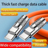 USB-C zu USB-C Ladekabel (2m) robust und bunt mit stylischem Kopf aus Aluminium - Schwarz