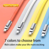 Câble USB-C vers USB-C (2m) robuste et coloré avec tête designen aluminium - Vert menthe