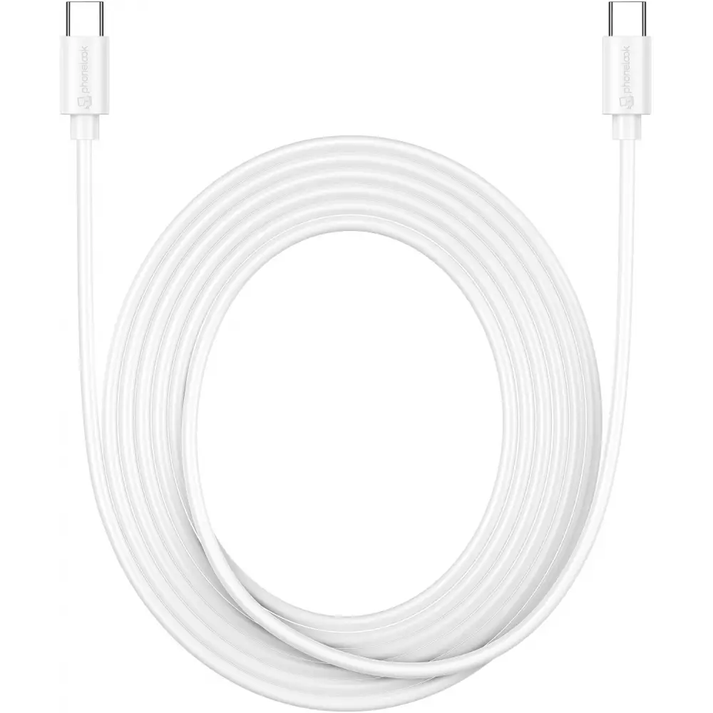 Ladekabel (3 m) USB-C zu USB-C - PhoneLook - Weiss