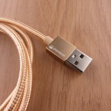Ladekabel (1.5 m) USB-A auf USB-C - Nylon PhoneLook - Gold