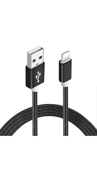 Ladekabel (1 m) Micro-USB auf USB-A - Nylon metal Schwarz