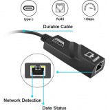 Kurzes USB Type-C zu Ethernet (RJ45) Verbindungskabel LAN Internetkabel Adapter