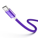 Ladekabel (1.5 m) USB-A auf USB-C - Nylon PhoneLook - Violett