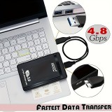 USB A 3.0 zu Micro USB B Datenkabel schnell (4,8 Gbps) für externe Festplatten (1 m) - Schwarz
