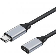USB-C Verlängerungskabel (1 m) mit USB-C Stecker - USB Stick Speicher - Schwarz