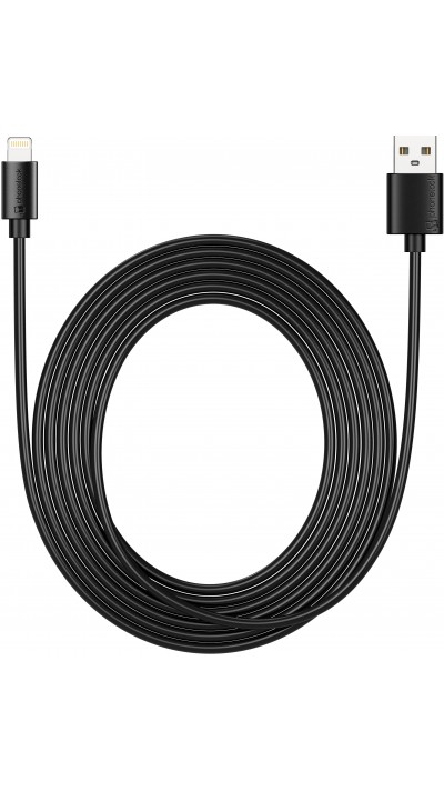 iPhone Kabel (3 m) Lightning auf USB-A - PhoneLook - Schwarz