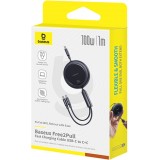 Baseus Bright Mirror Series 2x USB-C 100W (1 m) Aufrollbares Kabel - Schwarz