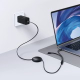 Baseus Bright Mirror Series 2x USB-C 100W (1 m) Aufrollbares Kabel - Schwarz