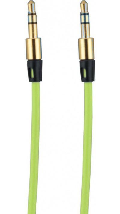 Stereo Kabel Doppelanschluss AUX 3.5 mm - Audio Stecker + 1 Meter - Grün