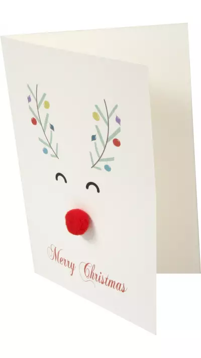 3D-Nasen-Kissen Weihnachtskarte