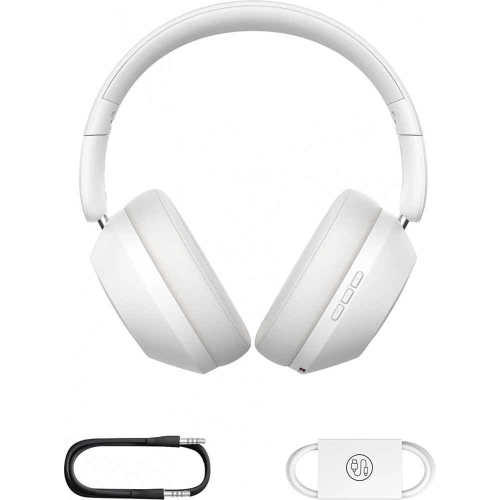 Baseus Bass 30 Max Drahtlose On-Ear Bluetooth 5.3 Kopfhörer Kabellos Hochwertig Soundqualität - Weiss