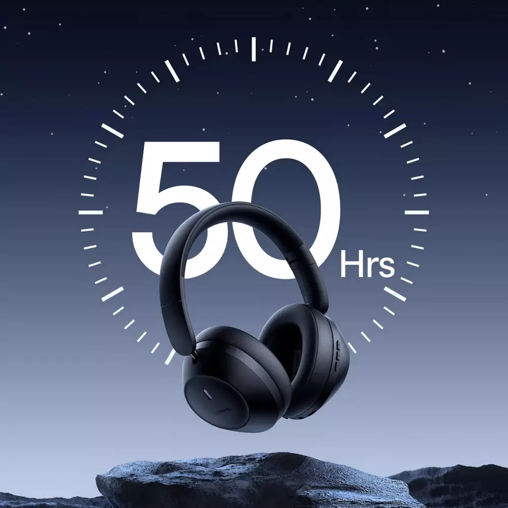 Baseus Bass 30 Max Kabellose On-Ear Bluetooth 5.3 Kopfhörer Hochwertiger Sound Leistungsstarker Bass - Schwarz