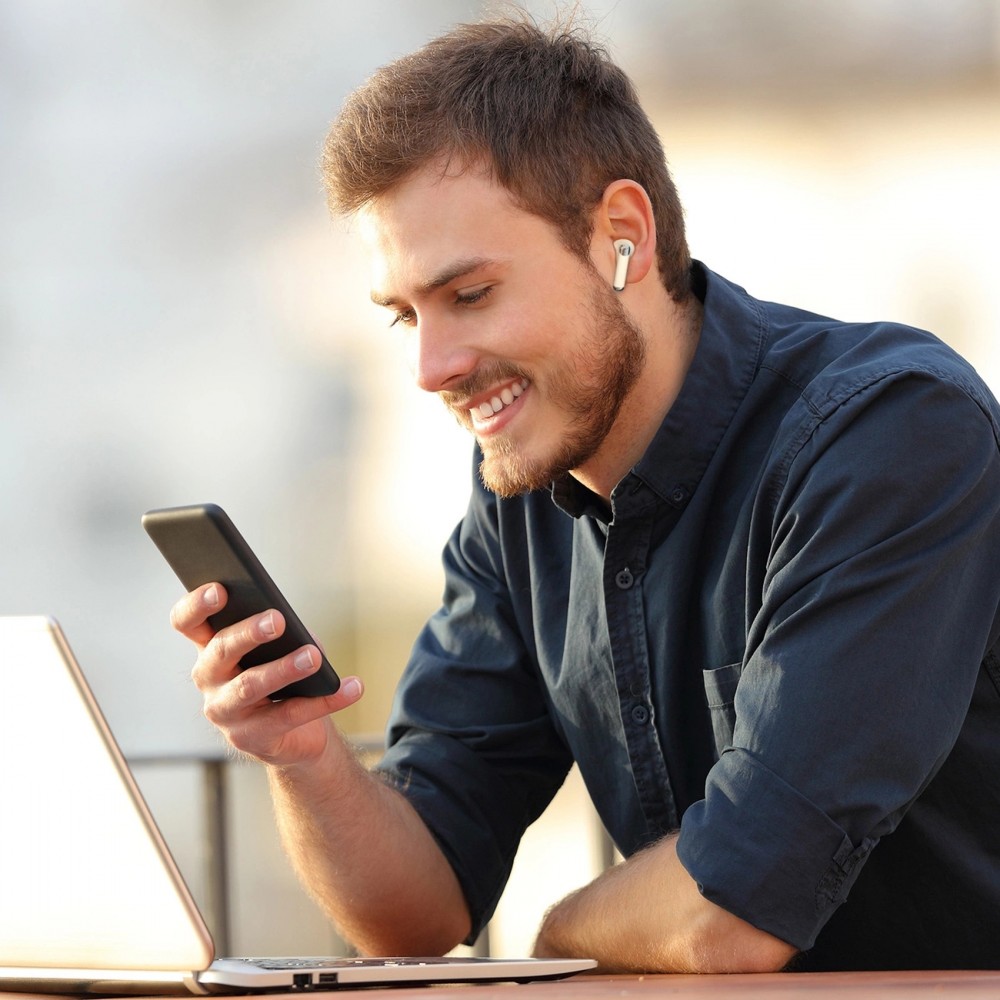 Tronsmart Soundfii R4 Kabellose Bluetooth 5.3 ENC Kopfh&ouml;rer Hochwertiger Sound Drahtlos Headset - Weiss